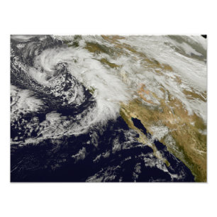 Een reeks sterke stormen met felle winden foto afdruk