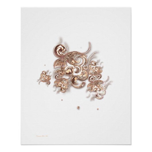 "Een reflecterende elegantie", glanzend Poster (Voorkant)