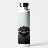 Een reflectie, in het water waterfles (Links)