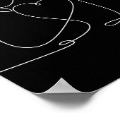 Eén regel continu koppel liefde digitaal poster (Hoek)