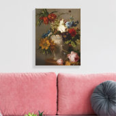 Een regeling met bloemen, 19e eeuw canvas afdruk (Insitu (Woonkamer))