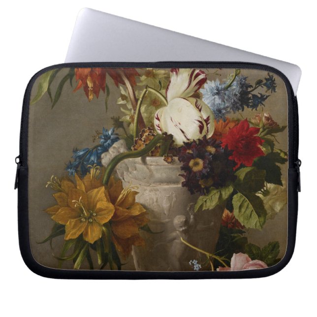 Een regeling met bloemen, 19e eeuw laptop sleeve (Voorkant)