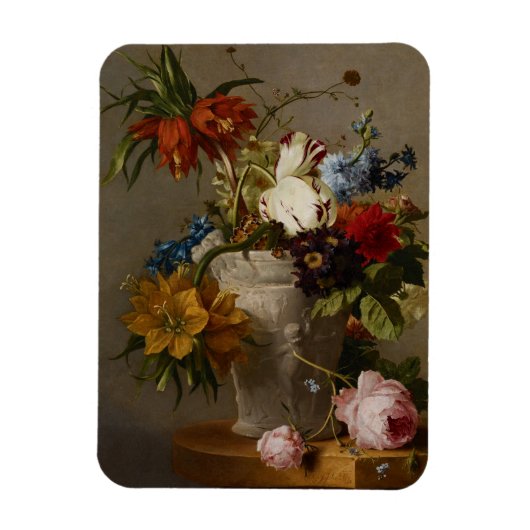 Een regeling met bloemen, 19e eeuw magneet (Verticaal)