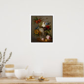 Een regeling met bloemen, 19e eeuw poster (Keuken)