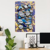 Een regeling van de stenen poster (Thuiskantoor)