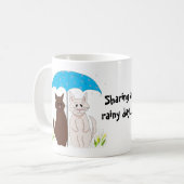 Een regenachtige dag delen... koffiemok (Voorkant links)