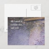 Een regenachtige dag en jij briefkaart (Voorkant / Achterkant)