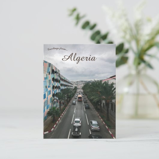Een regenachtige dag in Algerije Briefkaart (Staand voorkant)