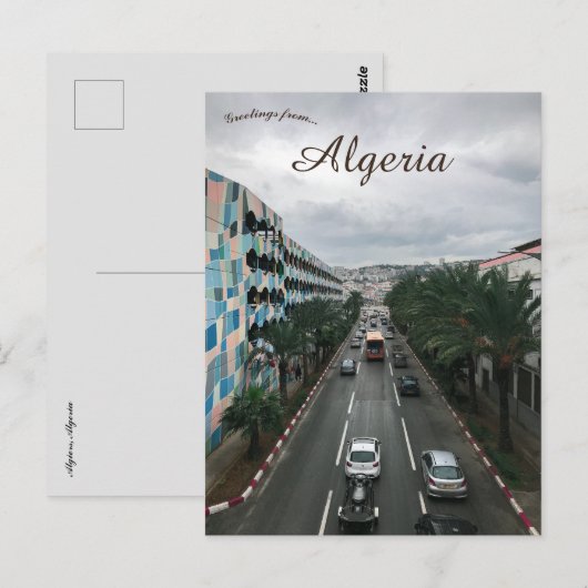 Een regenachtige dag in Algerije Briefkaart (Voorkant / Achterkant)