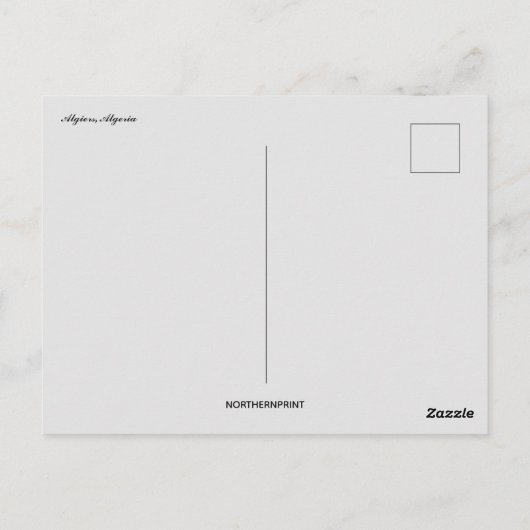 Een regenachtige dag in Algerije Briefkaart (Achterkant)