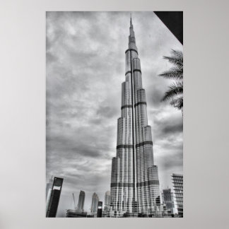 Een regenachtige dag in Burj Khalifa Poster