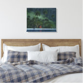 Een regenachtige dag in het paradijs canvas afdruk (Insitu (Slaapkamer))