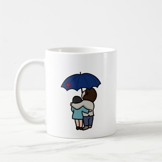 Een regenachtige dag koffiemok (Links)