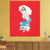 Een regenachtige madeliefje (1905) Grijze Litho. C Canvas Afdruk (Insitu (Woonkamer))