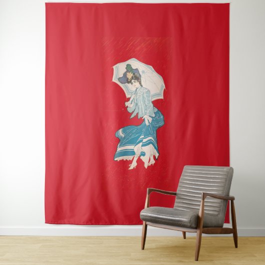 Een regenachtige madeliefje (1905) Grijze Litho. C Wandkleed (In situ)