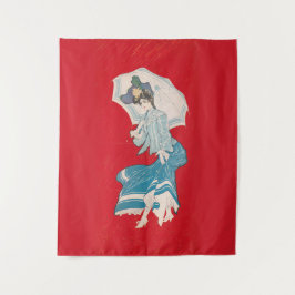 Een regenachtige madeliefje (1905) Grijze Litho. C Wandkleed