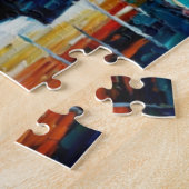 Een regenachtige stadspark wandeling naar Vriendsc Legpuzzel (Zijkant)