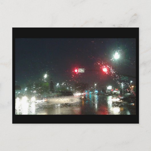 Een regenachtige startpunt briefkaart (Voorkant)