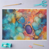 Een Regenboog Alcohol Ink Series Design 10 Tissuepapier (Craft)