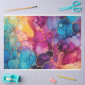 Een Regenboog Alcohol Ink Series Design 3 Tissuepapier (Craft)