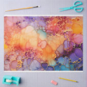 Een Regenboog Alcohol Ink Series Design 9 Tissuepapier (Craft)