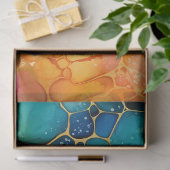 Een Regenboog Alcohol Inkt Serie Ontwerp 7 Tissuepapier (Geschenk)