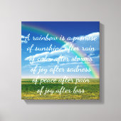 Een regenboog is een belofte canvas afdruk (Voorkant)