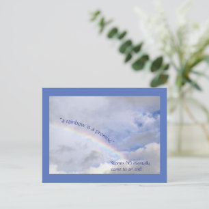 EEN REGENBOOG IS EEN BELOFTE / OOK DIT ZAL VOORBIJ BRIEFKAART