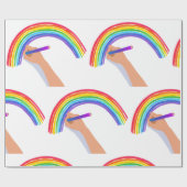 Een regenboog tekenen cadeaupapier (Vlak)