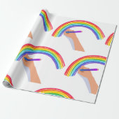 Een regenboog tekenen cadeaupapier (Uitgerold)