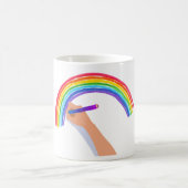 Een regenboog tekenen koffiemok (Center)