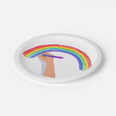 Een regenboog tekenen papieren bordje (Gekanteld)