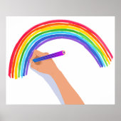 Een regenboog tekenen poster (Voorkant)