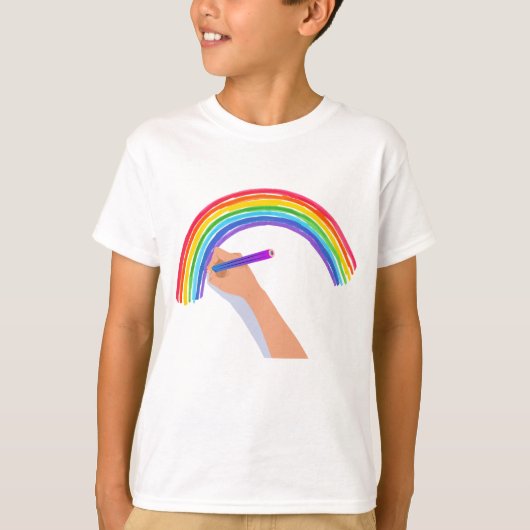 Een regenboog tekenen t-shirt (Voorkant)