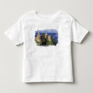 Een regenboog treft middeleeuws kasteel Dunluce aa Kinder Shirts