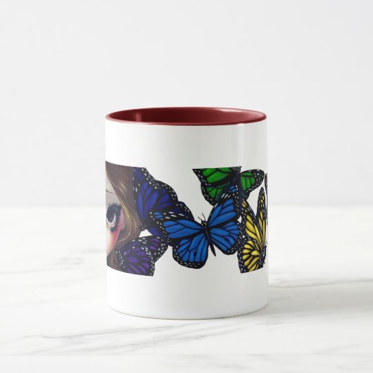 Een regenboog van buiken mok (Midden)