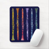 Een regenboog van Clarinets Muismat (Met muis)