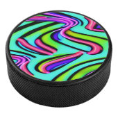 Een regenboog van kleuren in de lucht hockey puck (3/4)