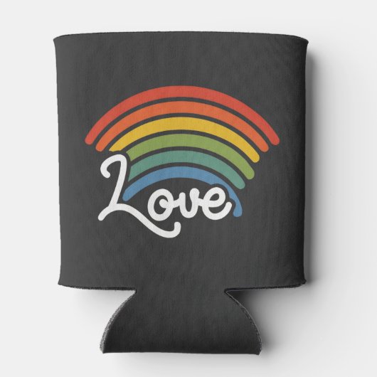 Een regenboog van liefde blikjeskoeler (Achterkant)