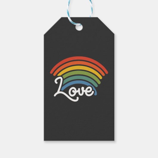 Een regenboog van liefde cadeaulabel (Voorkant)
