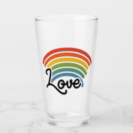 Een regenboog van liefde glas