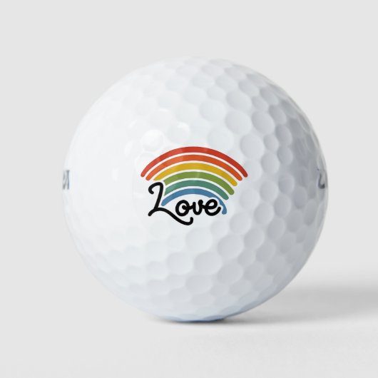 Een regenboog van liefde golfballen (Voorkant)