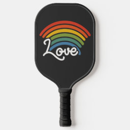 Een regenboog van liefde pickleball paddle