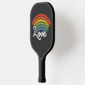 Een regenboog van liefde pickleball paddle (Links)