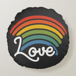 Een regenboog van liefde rond kussen
