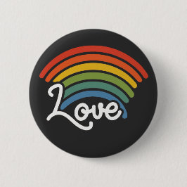 Een regenboog van liefde ronde button 5,7 cm