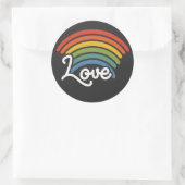Een regenboog van liefde ronde sticker (Tas)