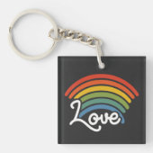 Een regenboog van liefde sleutelhanger (voorkant)