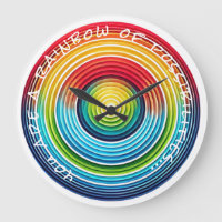 ... Een regenboog van mogelijkheden Muur Klok