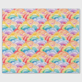 Een regenboog van regenbogen cadeaupapier (Vlak)